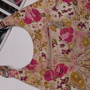 VERA BRADLEY Floral Pink and Gold Women's Bag